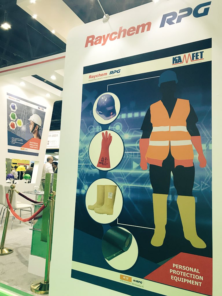 RaychemRPG_EBU's tweet photo. #PPE includes items such as gloves, helmet, footwear, harness, and glasses, to name a few. Essentially this means all equipment that is required to protect the body from head to toe.
#IntersecRRL
#Intersec2018 https://t.co/2mjj3rNM8I
