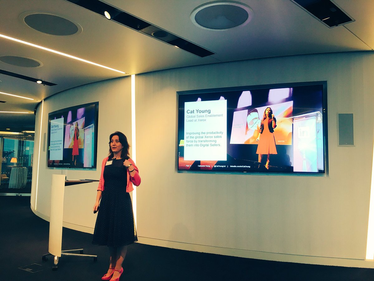 SzandraBebok's tweet photo. Fantastic examples of how digital selling enables immediacy and traceability from @CatYoungLtd of @Xerox today at the #EYDigitalSelling forum @EY_TMT_UK https://t.co/3Dl4rXMuy1