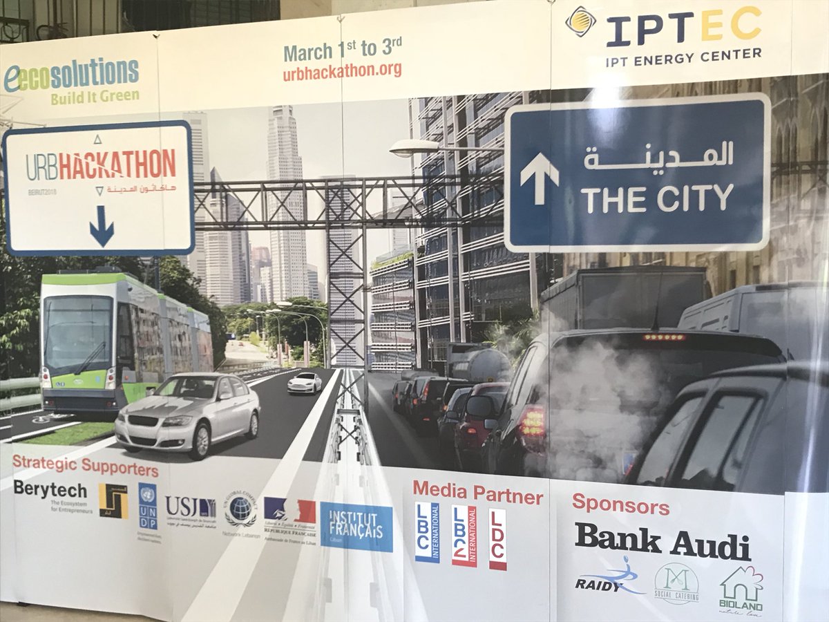 Launch of the 1st urb-hackathon in #lebanon &amp; #mena to support and grow innovative solutions to solve #Transportation &amp; #traffic challenges &amp; contribute to #sustainable #development urbhack.org <a href="/berytech/">Berytech</a> #e-ecosolutions #iptenergycenter