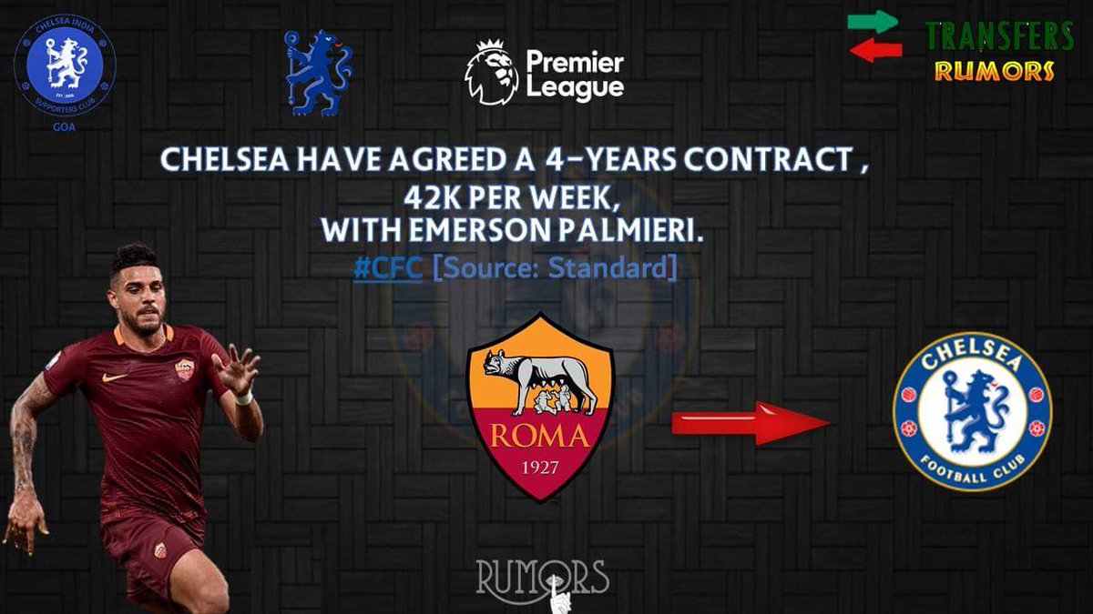 CISCGoa's tweet photo. TRANSFER TALK: Emerson Palmieri to #Chelsea is done β
(Source: @Matt_Law_DT) #CFC #Chelsea #CISC #CISCGoa #TransferTalk #GossipCorner #TransferGossip https://t.co/YzQQHgojb7