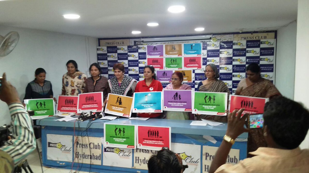 vijaysbandari's tweet photo. @ActionCampaign 

Press meet to announce the National girl child  day/OBR celebration programmes in Hyderabad https://t.co/oZeVQbnqyX