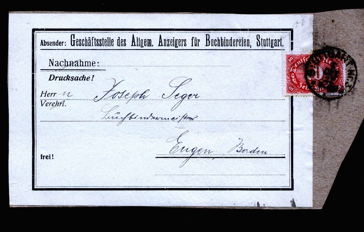 DR Infla Adressträger schwere Drucksache b. 1000g Stuttgart 6.10.22 ... tinyurl.com/y7rv88vn #postalhistory #philatelie #philately #stamps #briefmarken