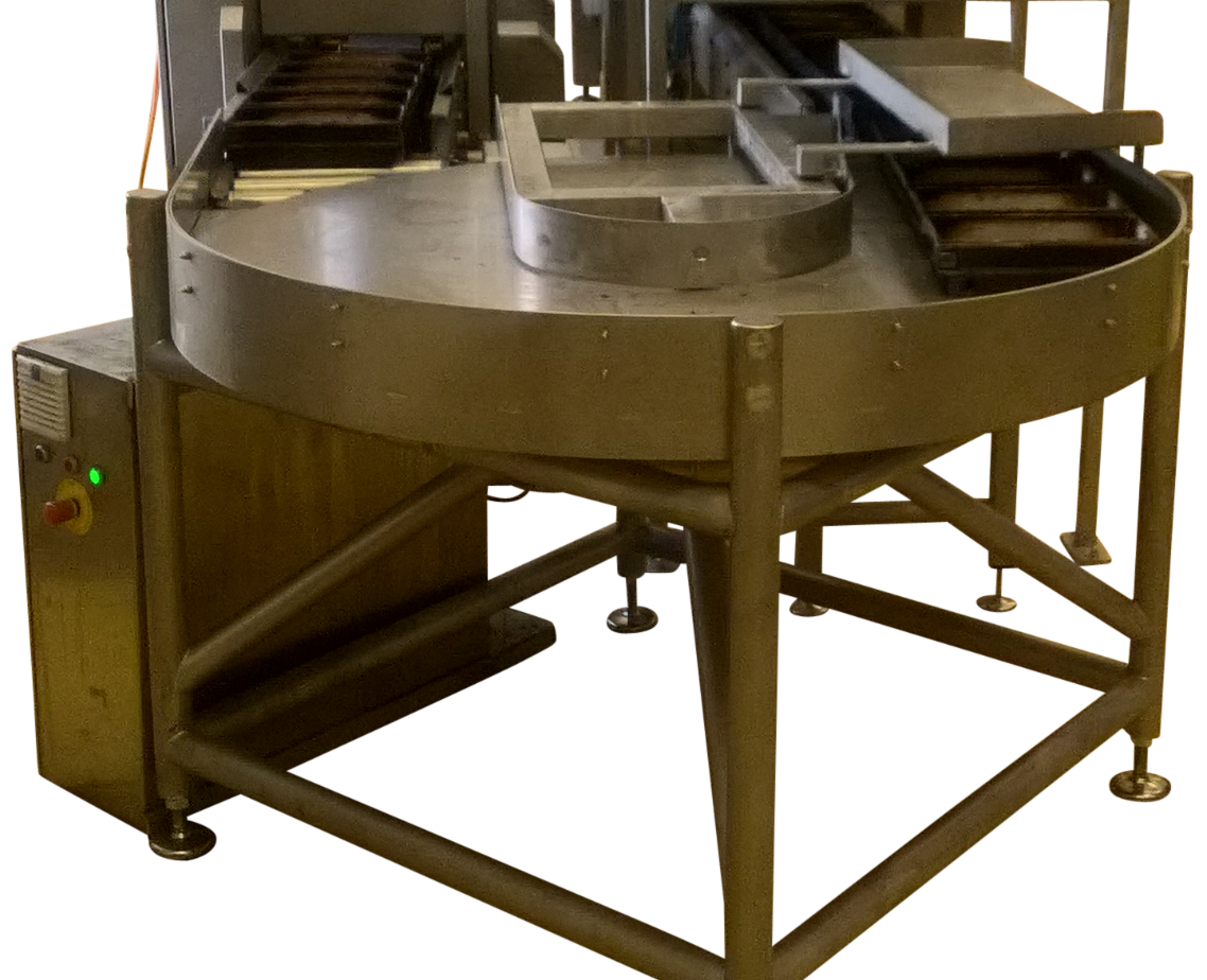 The <a href="/KaakMultiparts/">Kaak Multiparts</a> rotating table/buffer table is used in situations when temporary #buffering is required. Alternatively it can be used to change the direction of moving of products in a very tight radius. #conveying