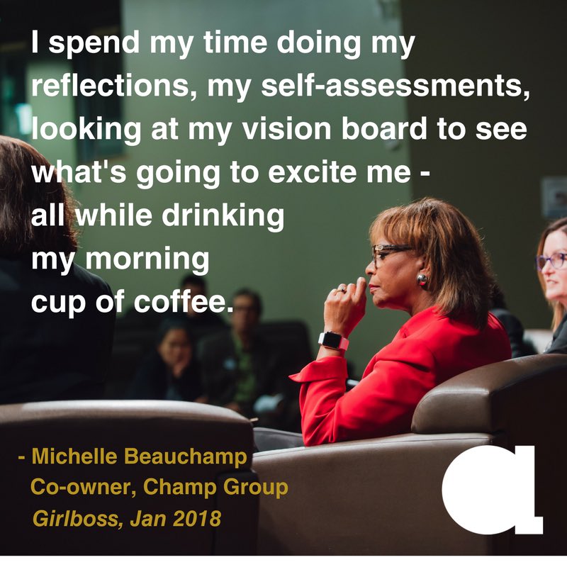 uciantrepreneur's tweet photo. MINDSET MONDAYS💆‍♂️💆‍♀️ Every Monday, we will feature a quote from our past speakers on developing an entrepreneurial mindset.
Michelle Beauchamp, co-owner of Champ Group, describes her morning ritual as a busy entrepreneur at our Girlboss event. ☕️ #mondaymindset https://t.co/uWTXpEYg8k