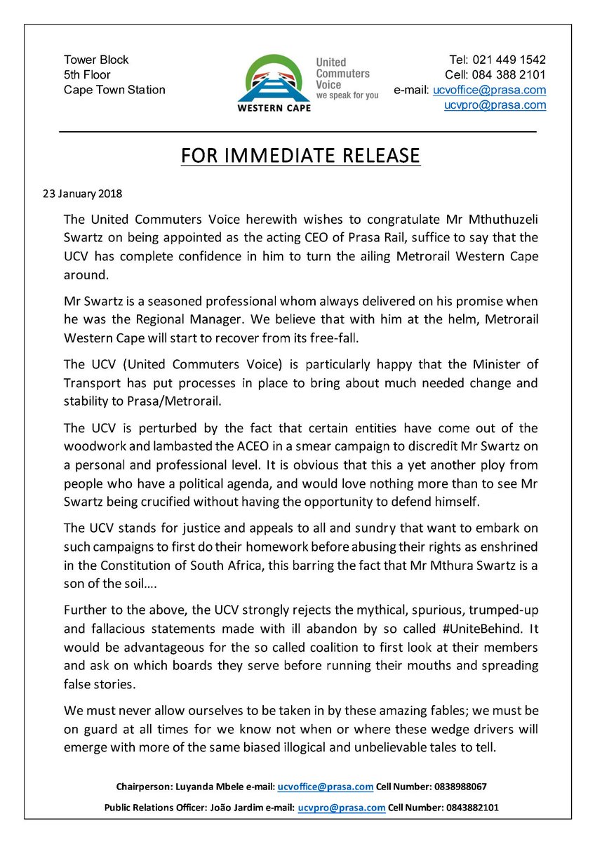 ucvwcpro's tweet photo. @MthuraSwartz @PRASA_Group @Metrorail_kzn @PrasaRail @ucvtygerberg @awethentiq @CapeTownTrains @Shosholoza_Meyl @websitesrsa @TygerBurger https://t.co/2QU6gAk0YP