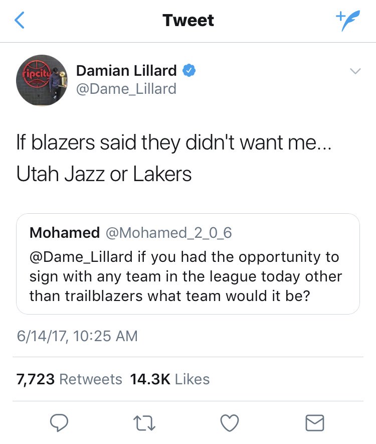 damian lillard twitter