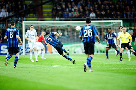 April 2011 - Dejan Stankovic scores a goal from midfield against Schalke. Inter lost the game anyway as Schalke beat us home and away to progress to semi final of the CL