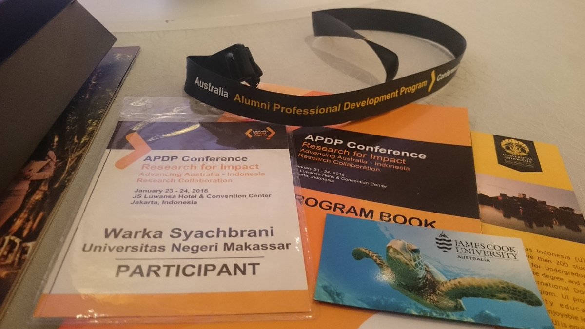 warkasyachbrani's tweet photo. @APDPConference: Research for Impact, Advancing Australia - Indonesia Research Collaboration. January 23-24, 2018 @ JS Luwansa Hotel &amp; Convention #APDPConference https://t.co/SOsZBP7KAz