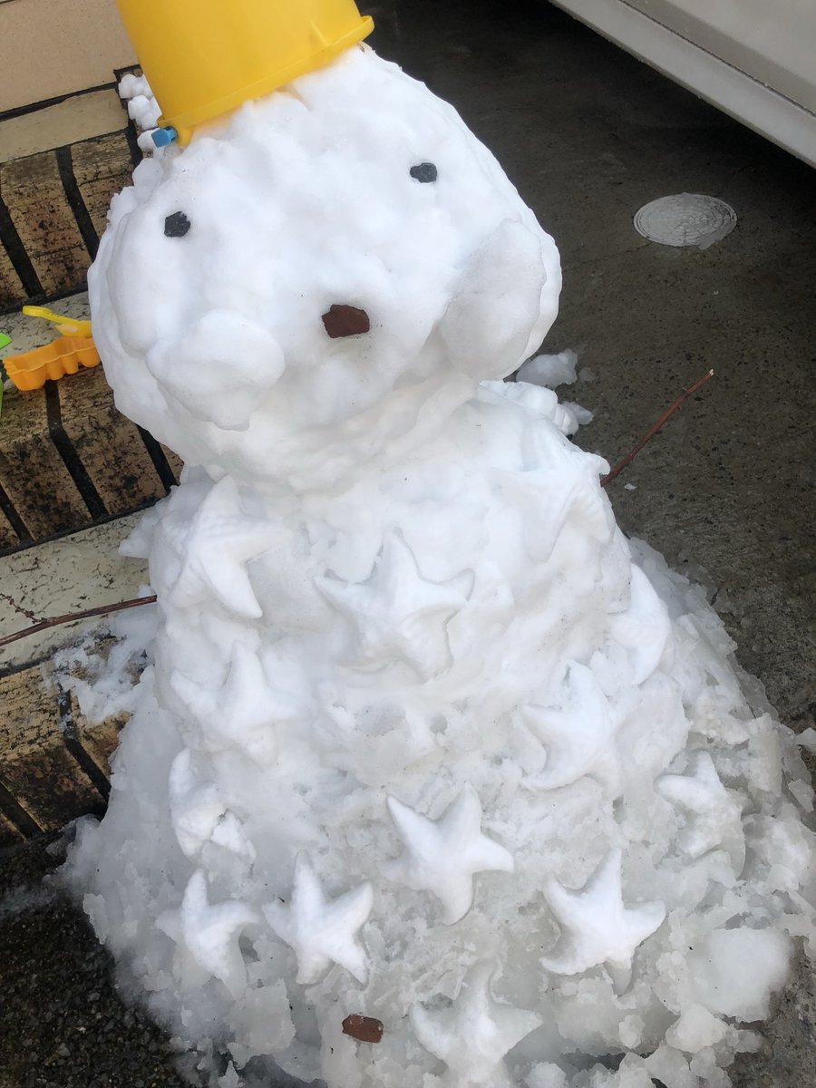 雪が降ったので…娘と雪だるま作り〜♪( ´▽｀)

この３日間は、外に出ない予定です(笑)