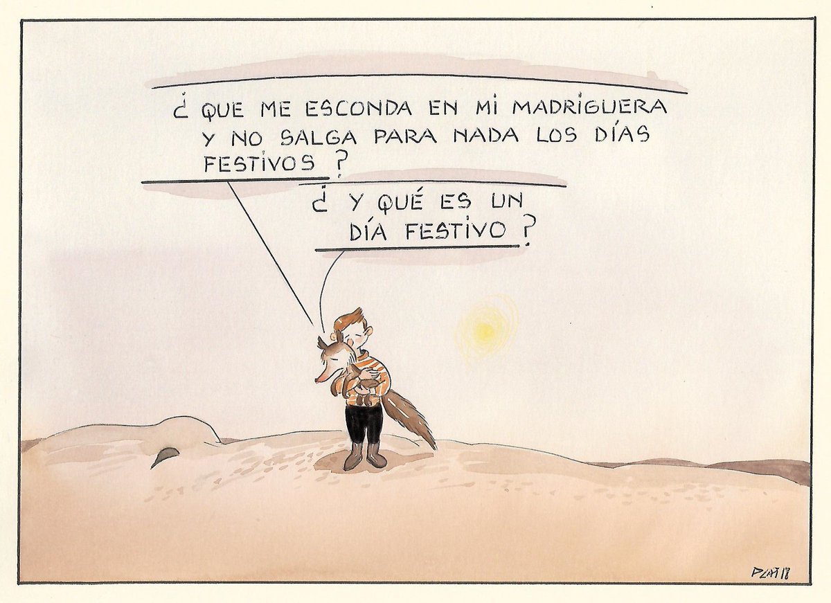 Mi viñeta de hoy martes 23 de enero de 2018.
Hermano zorro...escóndete en lo más profundo...que en los días festivos y fines de semana el campo se llena de armas.