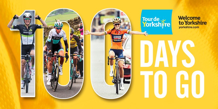 letouryorkshire's tweet image. 100 days to go until the return of the Tour de Yorkshire. Give it a little RT if you can&apos;t wait! #TDY