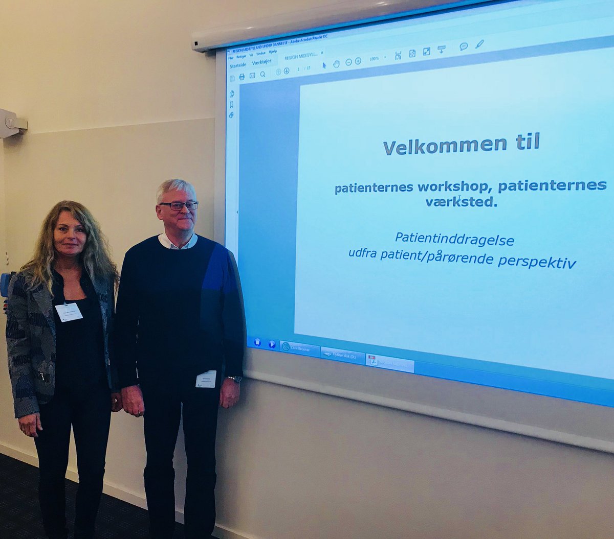 ronne_ida's tweet photo. På @HorsensHospital @Region_Midt har vi to dygtige og engagerede patient/pårørendekonsulenter ansat. I dag har Charlotte og Leif deres egen workshop på #PSS_ls11 - fordi det er dem, det handler om! Tak fordi I hjælper os! https://t.co/BcdRGq0sTQ
