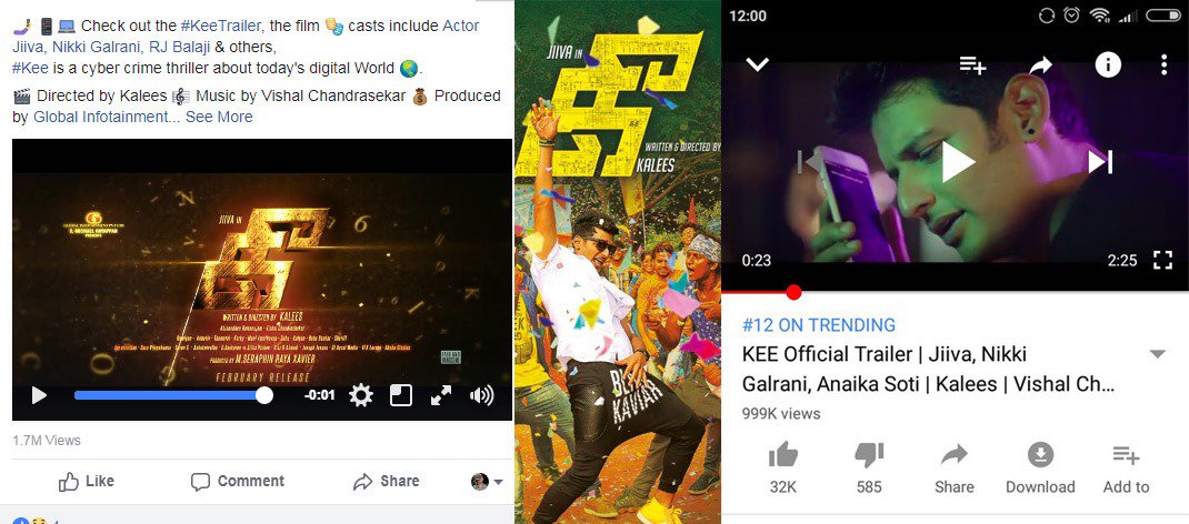 rameshlaus's tweet photo. Terrific #KeeTrailer Hits 3 Million Views

Watch the trailer here ➡ https://t.co/1pVKV6IQtg

#Kee @Actorjiiva @nikkigalrani @padmasoorya @ItsMeAnaika @RJ_Balaji @Composer_Vishal @kalees_dir  , @joy_stylist @sarastarstylist @madhankarky @PoetThamarai @seraphin_R @SevenSri https://t.co/EOLo1OFjPY