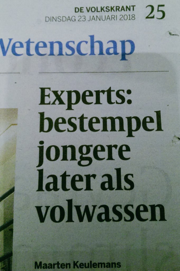 pauldevos1's tweet photo. Wat een geniaal idee! We zeggen gewoon tegen elke jongere: " jij wordt later volwassene". https://t.co/4mO8Iu63ig