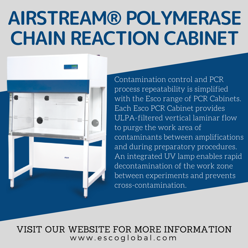 EscoLifesci's tweet photo. Make sure your samples are free from contamination! Choose Airstream PCR Cabinets, Choose Esco!
Visit https://t.co/Rvv8dIt4FP for more details
#esco #escoglobal #chooseEsco https://t.co/m3TCq3OOkW