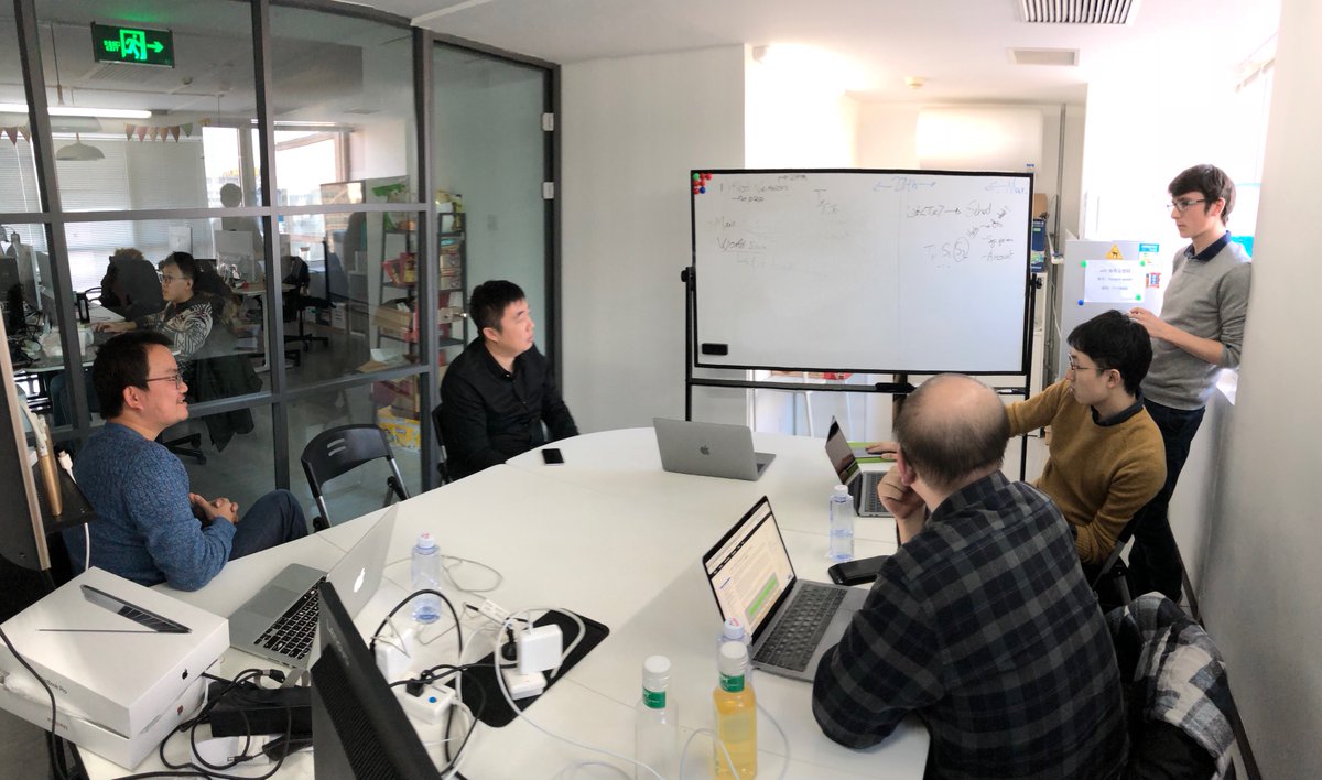 wherever there is the Internet, we can always work together.(Yeah, we are still in Tokyo and having a video conferencing with the core team)