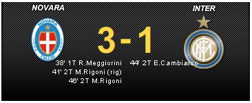 February 2012 - Inter lost all their games (5) in this precious month. Including a last minute goal to Marseille in the champions league, 4-0 vs Roma, 0-3 at home to Bologna, and even Novara beating us home and away that season. Novara finished 19th that season