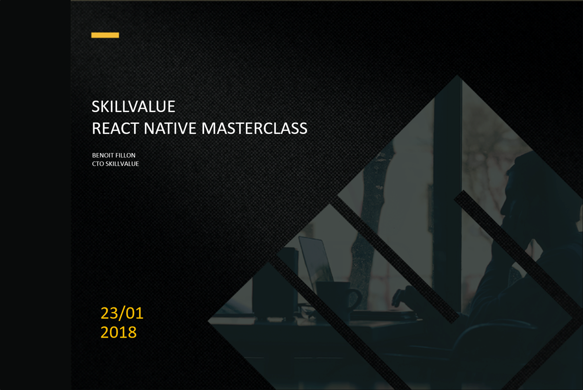 BootinLille's tweet photo. [ #React Native MasterClass by @fillon_b, CTO @_SkillValue ]
🕒 Mardi 23 janvier 2018 de 17h30 à 18h30
📍 @Wetail_2017
▶ https://t.co/wobQfnRMTM https://t.co/p2Te51uRtc