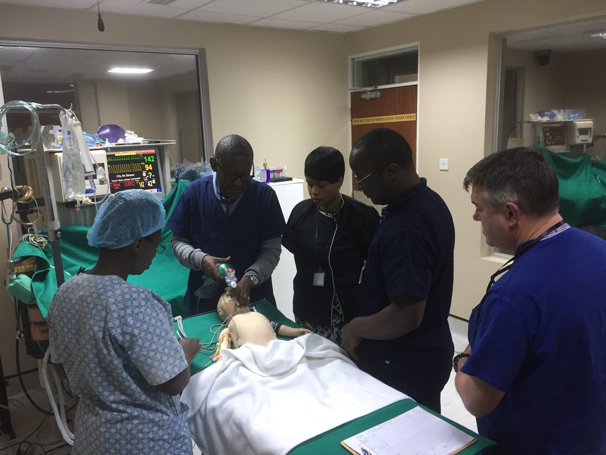 Mark_NewtonMD's tweet photo. MEPA-Africa Pediatric Anesthesia Safety via simulation education ; 8 African countries’ represented education partnerships Red Cross/Great Ormord Street/Kijabe for #safeanesthesia @AfricaMHF @KijabeHospital https://t.co/jOpelaHZt3