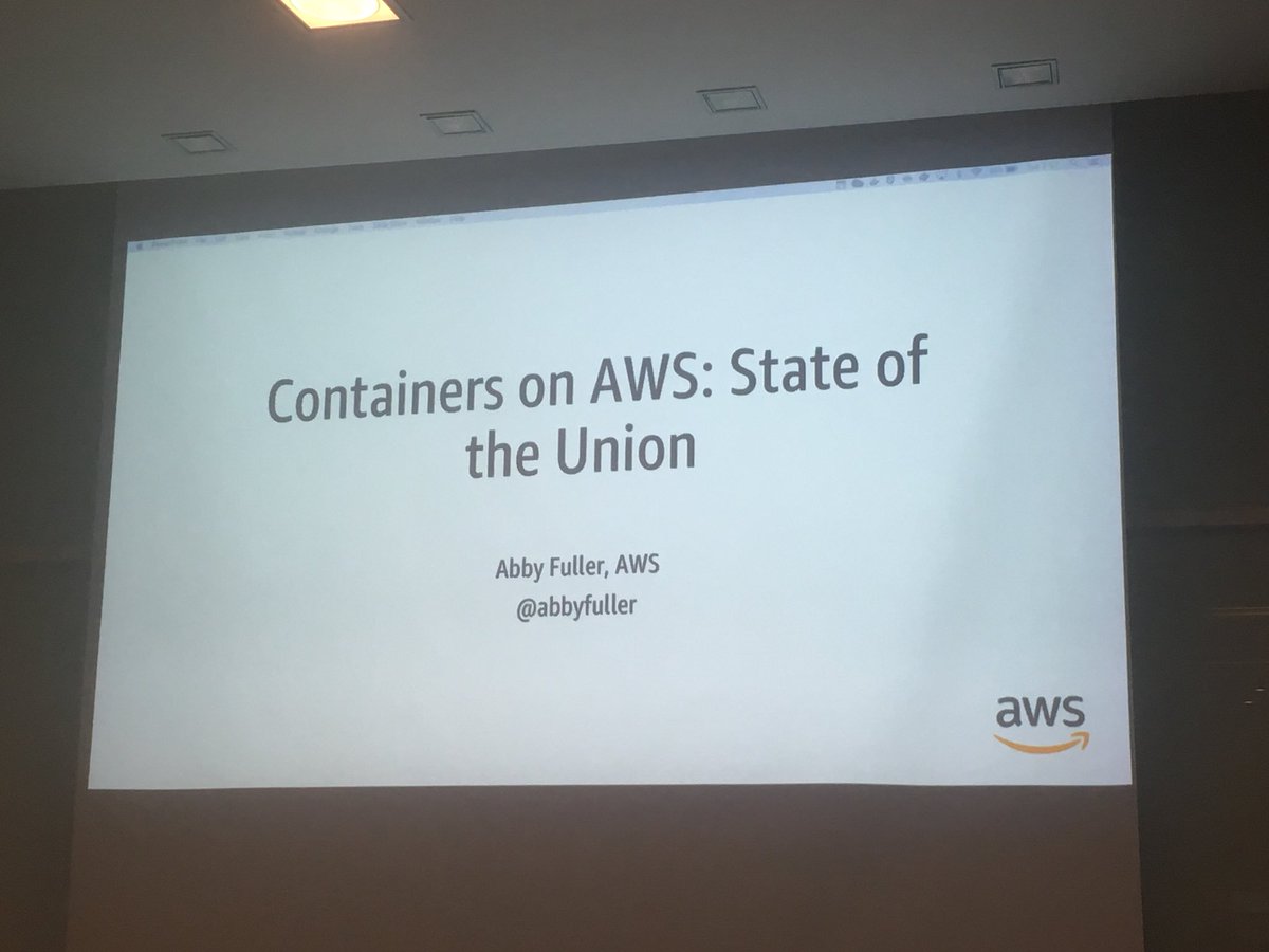 sweet_systems's tweet photo. Curious to hear more from @abbyfuller about running Containers on #AWS #AWSDevDay https://t.co/AJlOYJTzJF