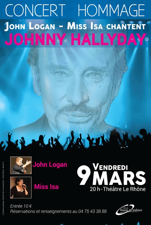 #Concert #hommageajohnny Retrouvez nous le Vendredi 09 Mars 2018 au @theatrelerhone dans la Ville de #BourglesValence pour un CONCERT HOMMAGE à JOHNNY !!! Rock'n Roll 🎸🤘