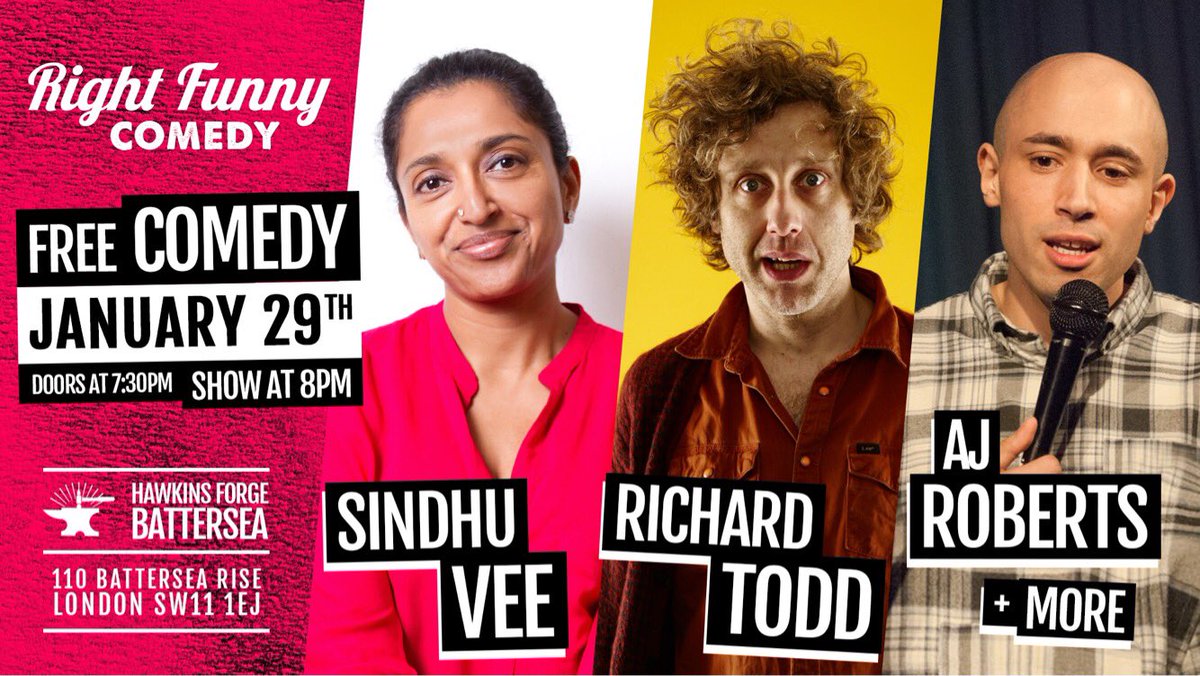 That's right #Battersea we're back at it this Monday with another insane line-up of #FreeComedy at <a href="/hawkinsforge/">Hawkins Forge</a> - C U at 7:30pm #comedy