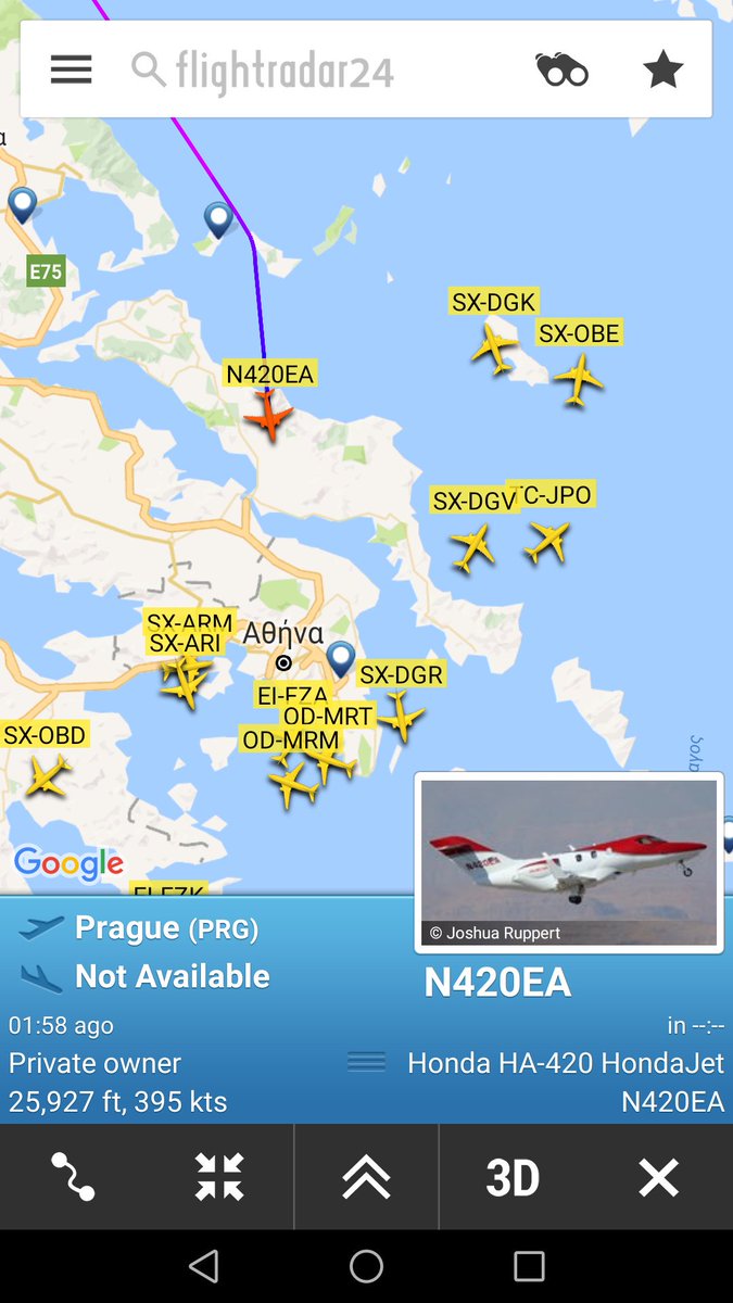 landingsgr's tweet photo. Premier of @hondajet #HA420 at @ATH_airport #ATH today. It is not the 1st time in Greece, as this #occured on 03/12/2016 at #HER #Heraklion. N420EA #Bizjet #HondaJet https://t.co/zOHLr0ZEZg