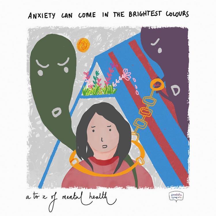 ProjectGetNaked's tweet photo. ANXIETY
The ABC's of Mental Health. Illustration by Sonaksha Iyengar.
#ProjectGetNaked #SAVE #CreativesforMentalHealth #MentalHealthAwareness #MentalHealthNigeria #MentalHealth https://t.co/PKCSLHEFH5