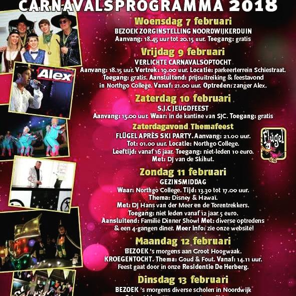 Programma 2018 #Carnaval #noordwijk #feest