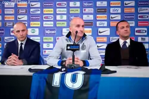 January 2013 - Inter signs Lazio's 35 year old striker Tommaso Rocchi to add depth to the squad. Rocchi hasn't scored in like a year or so, haven't play much either. Interisti brought banner to the stadium telling Moratti to sign their grandpa too