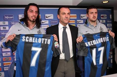 January 2013 - Inter announced the signings of club icons Kuzmanovic and Schelotto. History was made