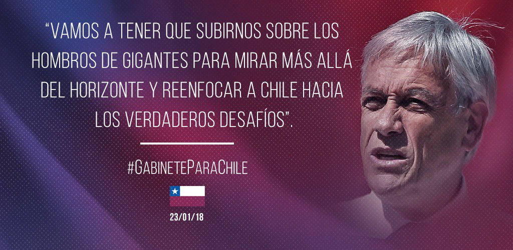 Todos x Piñera (@todosxpinera) on Twitter photo Nuestro Presidente <a href="/sebastianpinera/">Sebastian Piñera</a> nombró a su futuro Gabinete quién lo acompañará en este periodo. Conócelo aquí 👉 sebastianpinera.cl/gabinete/ Nuestro Presidente <a href="/sebastianpinera/">Sebastian Piñera</a> nombró a su futuro Gabinete quién lo acompañará en este periodo. Conócelo aquí 👉 sebastianpinera.cl/gabinete/
