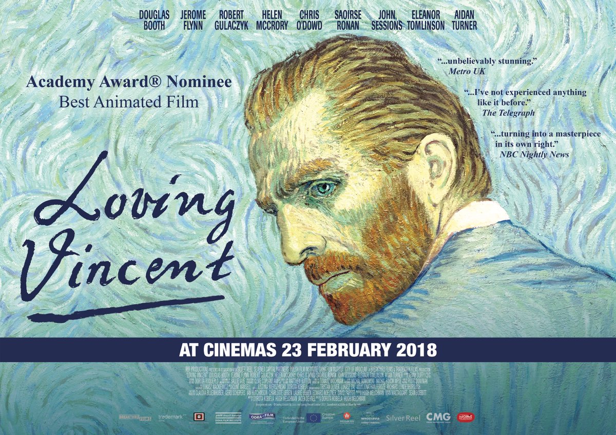 FreshFlieks's tweet photo. @lovingvincentsa, the world’s first fully hand-painted feature film, has been nominated for an Oscar ® in the category of Best Animated Feature. #LovingVincent will be released countrywide in South Africa on 23 February. @TheAcademy https://t.co/9ysUXY2SU3