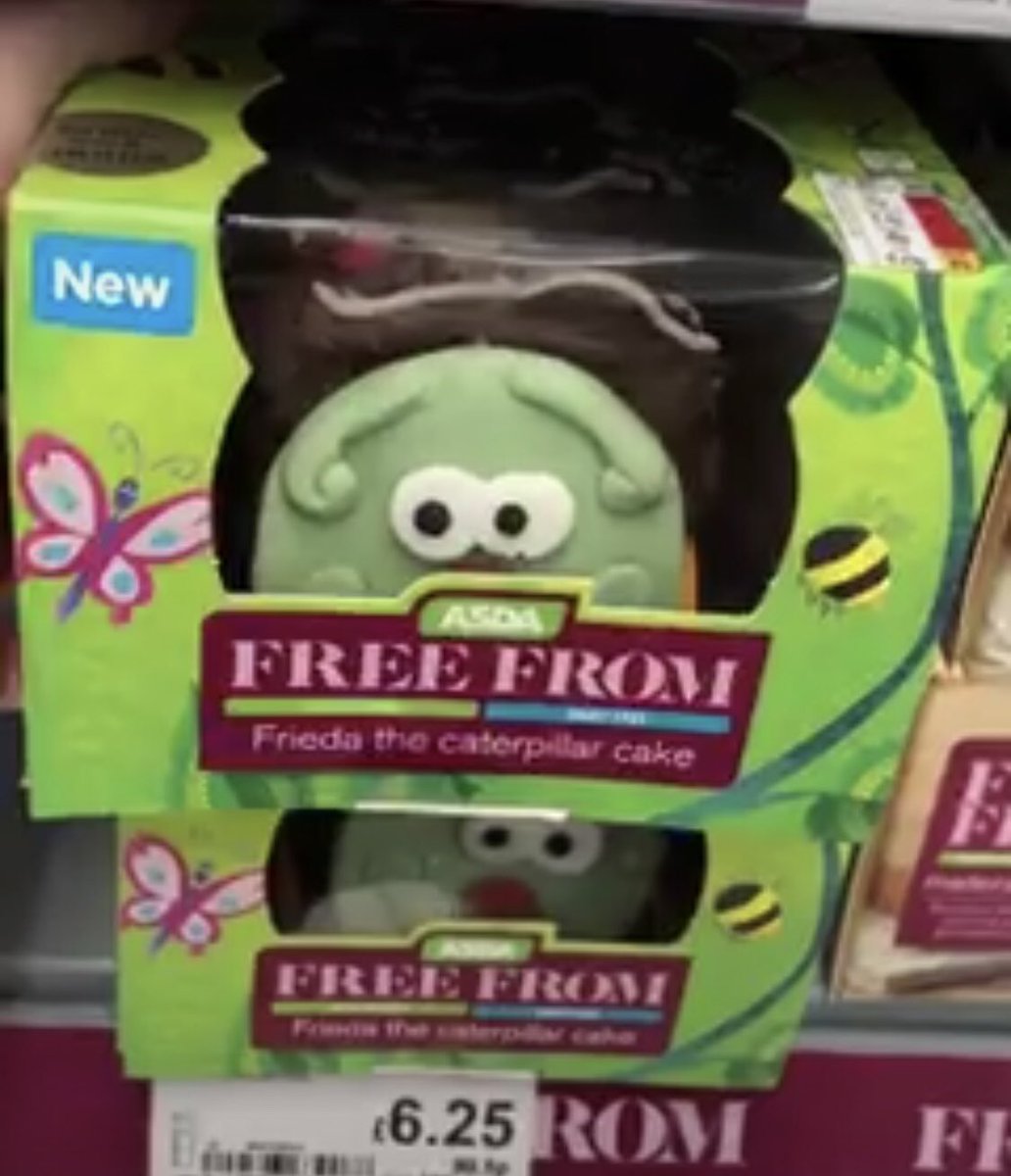 GF_Mapper's tweet image. What a day - ‘Free From Frieda’ the #glutenfree caterpillar 🐛 cake from @asda. See ya later Colin 👋🏽
