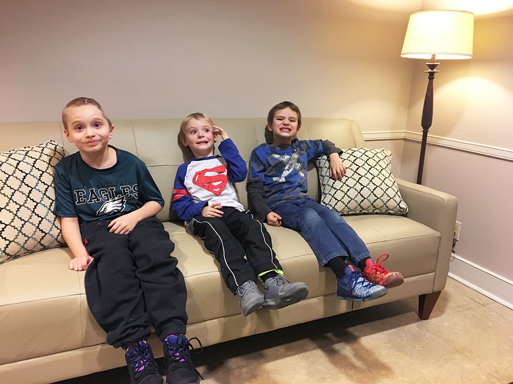 RMHCDelaware's tweet photo. The Willis boys are loving our new @lazboy furniture! Thank you to La-Z-Boy for the generous donation of new sofas and chairs. #KeepingFamiliesClose #HOMEments https://t.co/1gSEDB4f5o