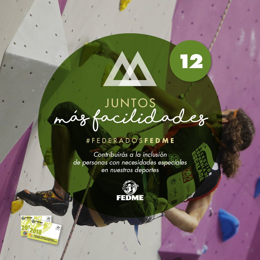 Con la tarjeta federativa FEDME también nos ayudas a ser más inclusivos. #federadosfedme ow.ly/gA0g30hWBTd