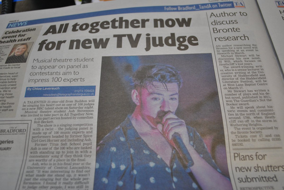 Former pupil, Ash Stevenson, lands role on judging panel on brand new BBC talent show, aired this weekend, don't miss it! Great job Ash #destinedforstardom