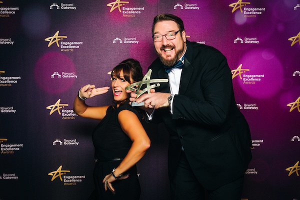 RewardGateway's tweet photo. A great success story from #EnExAwards winner @NETTram about how the team drive engagement (with even their most remote staff) through our mobile app. Thank you @EmployeeBenefit! https://t.co/DRkuethpXJ https://t.co/ENQD589ZcS
