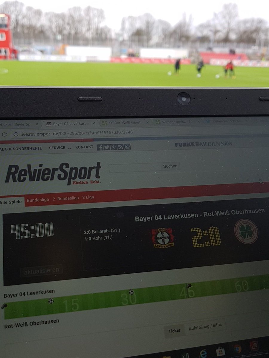 JoshWschmidt's tweet photo. Halbzeit im Test zwischen @bayer04fussball und @RWO_offiziell! Der Regionalligist hätte zwei Tore machen müssen, der Bundesligist dagegen eiskalt.
@RevierSport @FunkeSport https://t.co/bGxoC7oPKj