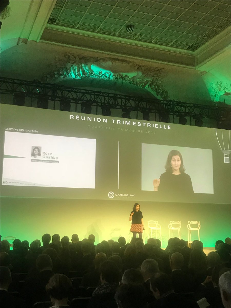 carmignac's tweet photo. Rose Ouahba is on stage #FixedIncomeMarkets #QMCarmignac https://t.co/2IuBC4pdgF