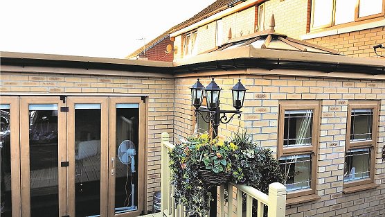 welshwindow's tweet image. flat roof with lantern style orangery done in Tonyrefail. Call the office 01443 673840 for your quotation!