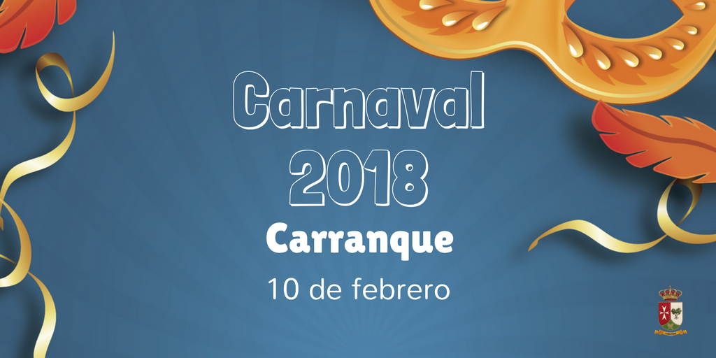 AytodeCarranque's tweet photo. El próximo 10 de febrero... ¡Carnaval 2018!🎉
Pasacalles, Charanga, desfile de disfraces, premios y,... ¡Chocolatada para todos los asistentes! https://t.co/YMXjb0C2UT https://t.co/sM3nvtPAUF