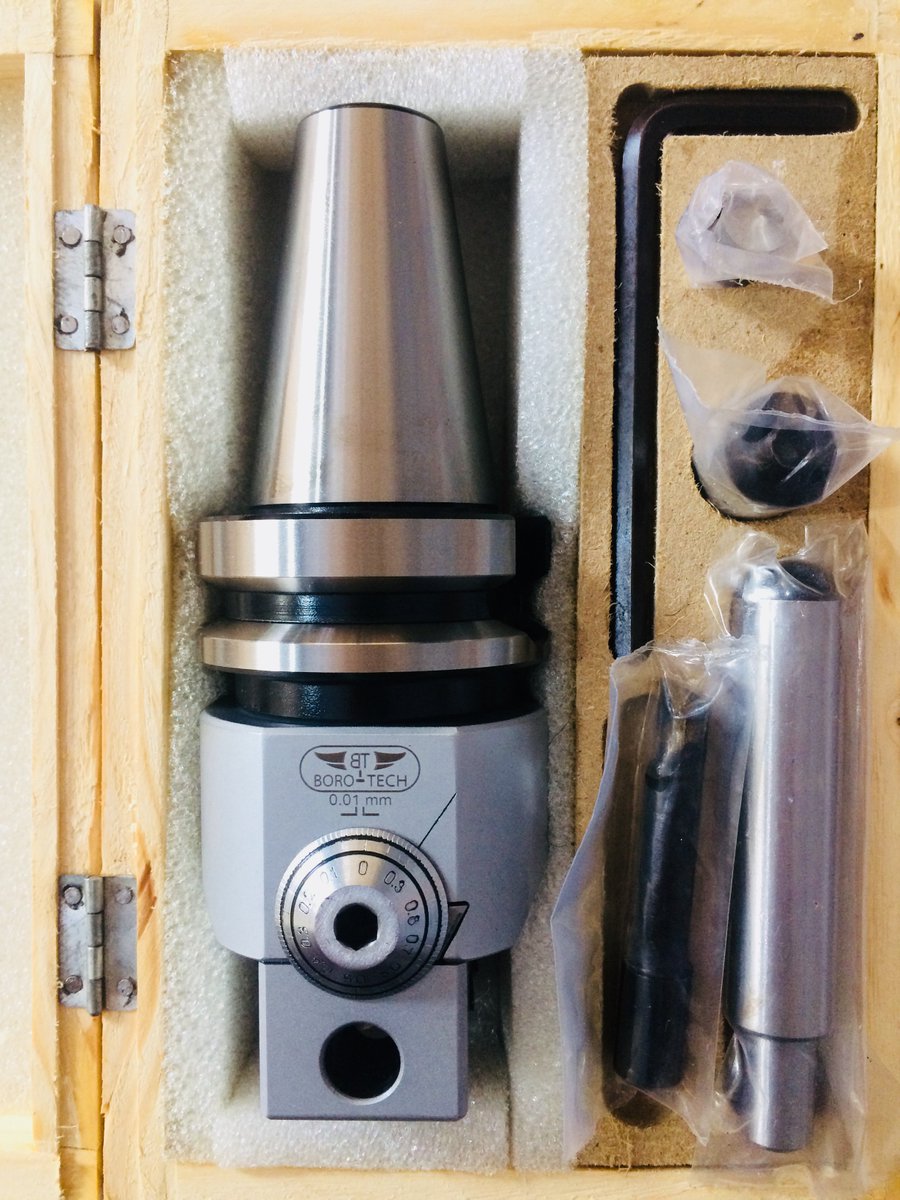 Boro_Tech's tweet photo. Dia 62 mm Micro Boring Head Set with BT40 Shank
LC- 0.01 mm per division of the vernier
Capacity- 12 mm to 125 mm https://t.co/OYa3Me6jfP
