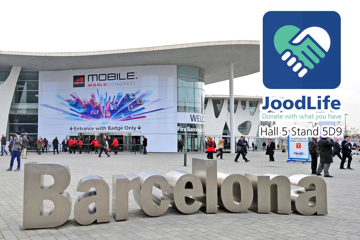 JoodApp's tweet photo. متواجدون نهاية شهر فبراير في المؤتمر العالمي للجوال - برشلونة.
Hall 5 Stand 5D9
26 FEB - 1 MAR 2018
#wecanjo #JO #MWC18
https://t.co/VXUU6d4i1r
@App2Serve
https://t.co/z6dFg0jAVf https://t.co/sL2EhwbV96