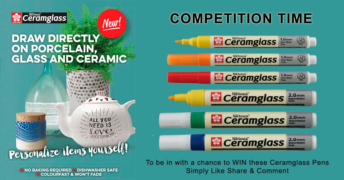 Brand new, in stock - Sakura Pentouch Ceramglass Markers. 
Pop over to our Facebook page to be in with a chance to win 6 of these.