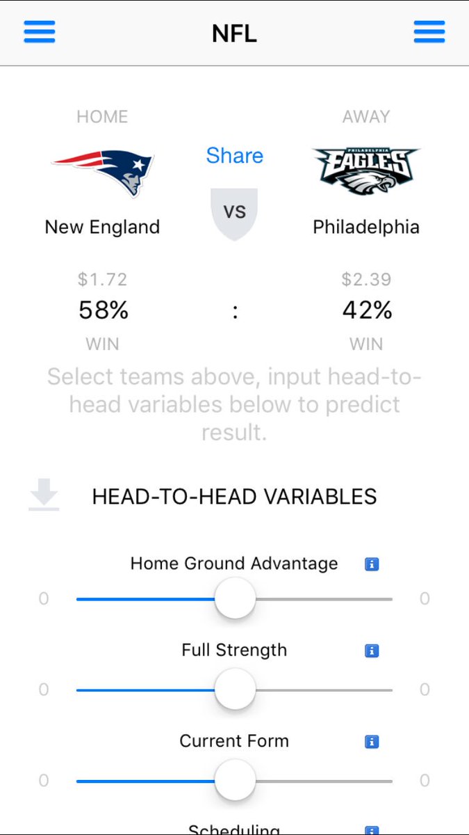 Hand of God App predicts New England Patriots to beat Philadelphia Eagles #SuperBowl 2018. I think <a href="/bing/">Bing</a> predicts the same? #NFL