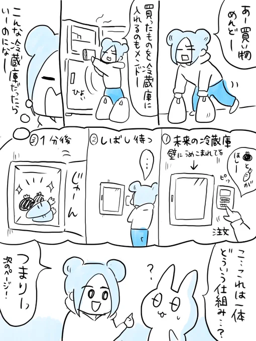 未来の冷蔵庫はこんなんがいい?あんま未来感ないけど 