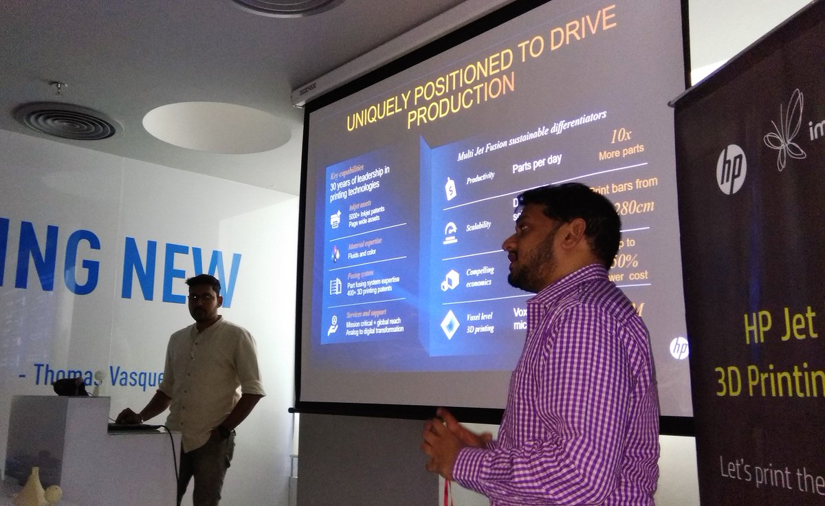 Imaginarium_Ind's tweet photo. A special session at Imaginarium on the @HP #MJF technology. The attendees were also given a tour where they experienced a demo on the first MJF printer in #India!

#Voxel #VoxelPrinting #3DPrinting #ImaginariumIndia #Manufacturing #India #Technology https://t.co/CPfeAWUCsN