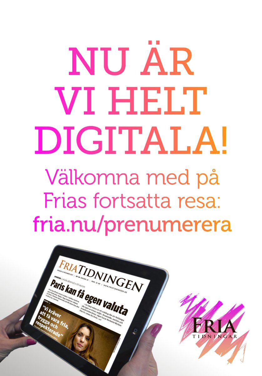 stockholmsfria's tweet photo. 16 ÅR AV NORMKRITISK JOURNALISTIK.
Tack för allt stöd genom åren – fortsätt följa vår nyhetsrapportering i @friatidningen! 
https://t.co/8vUdSUkQCC https://t.co/PL5KOkuVCn