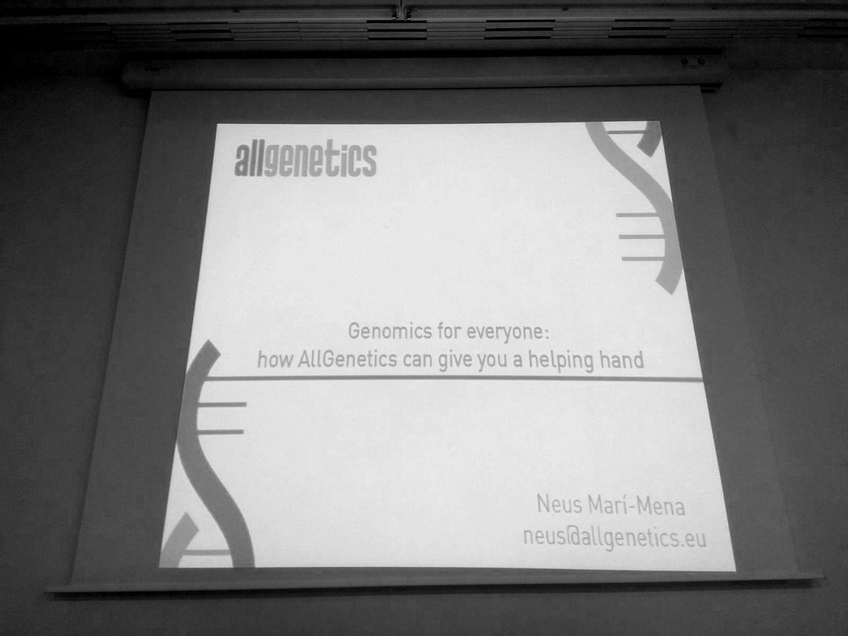 AllGenetics's tweet photo. Busy January! Last week we attended the #SESBE meeting at the @UIBuniversitat. This week Dr. Neus Marí-Mena is presenting our genomic services at the @UniversidadeUSC and at the IIAG-CSIC. Great talk! https://t.co/f67rUsJJrF